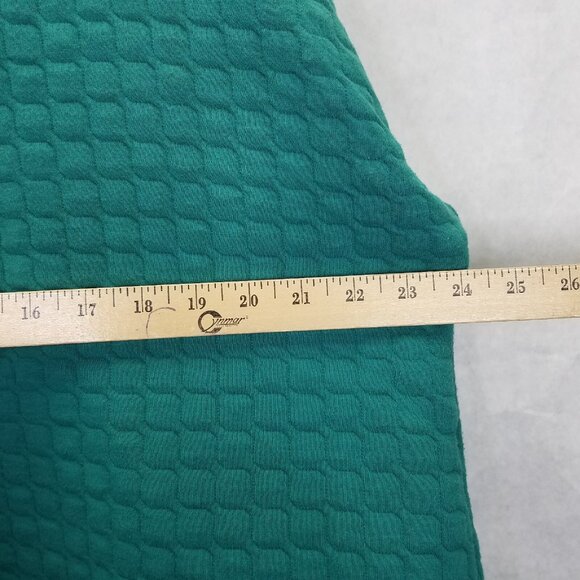 T By Talbots Sweatshirt Women’s XL Quilted Mock Neck Pullover Green Curved Hem - Picture 12 of 12